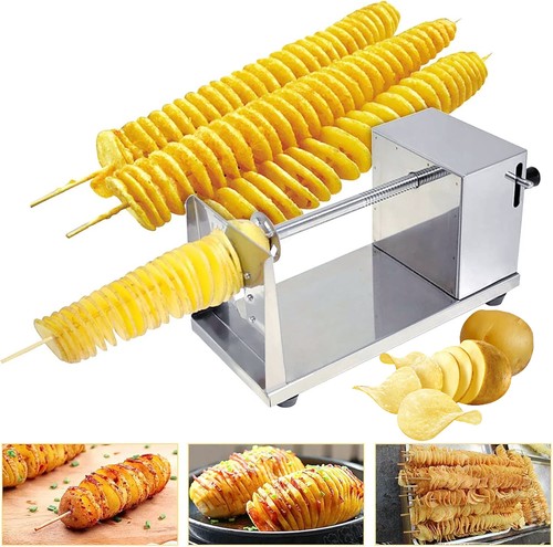 Spiral potato slicer - spiral, chipper